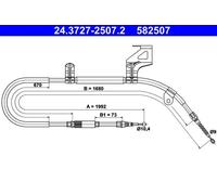 ATE 24.3727-2507.2 Câble de frein à main