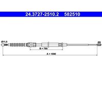 ATE 24.3727-2510.2 Câble de frein à main