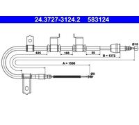 Câble de frein à main 24.3727-3124.2 ATE pour HYUNDAI GETZ