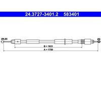 ATE 24.3727-3401.2 Câble de frein à main