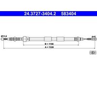ATE 24.3727-3404.2 Câble de frein à main