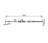 Bosch Câble de frein à main 1 987 482 519 pour Mitsubishi Outlander II / ASX (2007-2012)