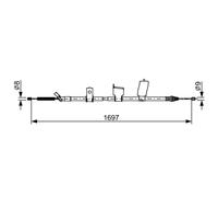 BOSCH 1 987 482 627 Câble de frein à main