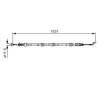 Câble De Frein À Main BOSCH Pour VW Audi Seat Skoda 1987482376