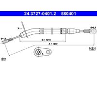 CÂBLE DE FREIN À MAIN DB T. W123 -85 LE