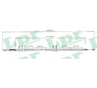 Câble de frein à main Frein à disque C0989B LPR pour FIAT PEUGEOT CITROËN