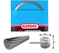 Câble de frein - ELVEDES - 2000mm - 1x19 fils - Acier inoxydable - Tête en T 7x6mm