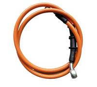 Câble de frein universel 90 cm-130 cm, tressé à 28°, en acier, pour embrayage hydraulique, radiateur, refroidisseur d'huile, moto tout-terrain Tube Tuyau de Carburant(Orange 90cm)