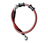 Câble de frein universel 90 cm-130 cm, tressé à 28°, en acier, pour embrayage hydraulique, radiateur, refroidisseur d'huile, moto tout-terrain Tube Tuyau de Carburant(Red 110cm)