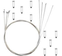 Cable de Frein Vélo, CTRICALVER 6 pièces 1.7M Câble de frein vélo de route, Avec 10 pcs de capuchons d'extrémité de câble de frein, Convient aux vélos de route