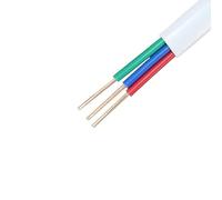Câble de gaine à 3 cœurs, fil de cuivre solide, câble d'alimentation parallèle en PVC 10/12/14/16AWG 1M(14 AWG)
