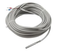 Câble de Gel silice NTC 15m, sonde en acier inoxydable, résistance 10K, capteur température RTD, 1 pièce(3435 B 6x50mm probe)