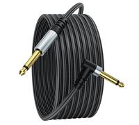 Câble de guitare,câble d'instrument de 6,35 mm,adapté à la compatibilité avec les guitares électriques,basses,batteries,pédales,amplificateurs,accordeurs,haut-parleurs,systèmes stéréo,audio(3 mètres)