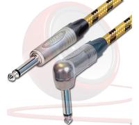 Câble De Guitare Électrique Vintage PRO. Jacks Mono Neutrik 1/4 Pouce 2M, 3M, 5M