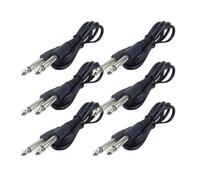 Câble De Guitare Pour Amplificateur,Lot de 6 Cordons pour Instruments - Câble pour Guitare et Amplificateur 6,35 mm,pour Clavier, Batterie, Scène, Table de Mixage, Basse, et Musique Acoustique