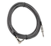 Câble de guitare pour guitare électrique et basse, câble audio d’instrument 6,35 mm avec âme en cuivre sans oxygène, connecteur coudé vers connecteur droit, fil blindé tressé en (BRUIT / 19.arbre)