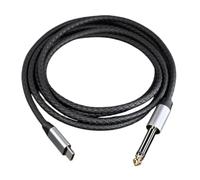 Câble de guitare USB C guitare 1 / 4 pouces, lien sonore 6.35Mm, 1m | Accessoires de microphone de guitare électrique, blindage tressé pour l ' enregistrement d ' instruments de chant, son