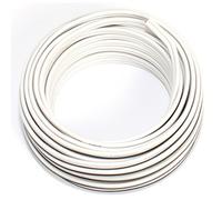 Câble de haut-parleur 2 x 0,50 mm² - 10 m - Blanc - CCA - Câble audio - Câble d'enceinte
