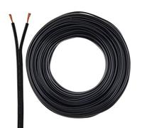 Câble de haut-parleur 2 x 0,50 mm2 - 25 m - Noir - CCA - Câble audio - Câble de boîte