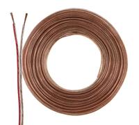 Câble de haut-parleur 2 x 0,50 mm2-25 m - Transparent - CCA - Câble audio - Câble de boîte
