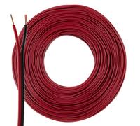 SeKi Câble de haut-parleur 2 x 0,50 mm2 - 50 m - Rouge/noir - CCA - Câble audio - Câble de boîte