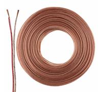 SeKi Câble de haut-parleur 2 x 0,50 mm2-50 m - Transparent - CCA - Câble audio - Câble de boîte