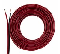 SeKi Câble de haut-parleur 2 x 0,75 mm2 - 25 m - Rouge/noir - CCA - Câble audio - Câble de boîte