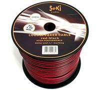 Câble de haut-parleur 2 x 1,50 mm² - 100 m - Rouge/noir - CCA - Câble audio - Câble de haut-parleur
