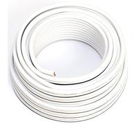 Câble de haut-parleur 2 x 4,00 mm² - 10 m - Blanc - CCA - Câble audio - Câble d'enceinte