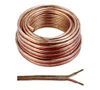 Câble de haut-parleur 2 x 4,00 mm² - 10 m - Transparent - CCA - Câble audio - Câble d'enceinte