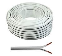 Câble de Haut-Parleur Blanc 2 x 4,00 mm² 50 m