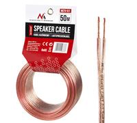 Maclean Câble haut-parleur MCTV-511 2x1,5 mm² CCA 48×0,20 Isolation PVC transparente 50 m