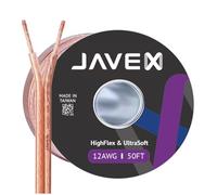 Câble de haut-parleur JAVEX de calibre 12 AWG en cuivre sans oxygène à 99,9 % pour systèmes Hi-Fi, mixeurs, amplificateurs, récepteurs AV, home cinéma, caisson de basses, barre de son, 15,2 m