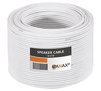 Câble de haut-parleur MANAX® 2 x 1,50 mm² blanc 50,0 m
