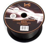 Câble de haut-parleur noir 2 x 0,50 mm² Bobine de 100 m