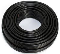 Câble de haut-parleur noir 2 x 4,00 mm² 25 m