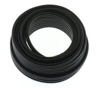 Câble de haut-parleur rond 2 x 2,5 mm² - Noir - Bobine de 100 m - CCA - Câble d'installation PA - Câble audio - Câble de boîte