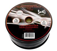 Câble de haut-parleur rond de 100 m - 2 x 1,5 mm² - Professionnel PA - Câble audio et rond