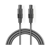 Câble De Haut-Parleur - Speakon - 10 M - Femelle À 2 Broches - Gris - Connecteur Résistant
