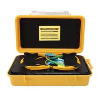 Câble de lancement OTDR 500 m SM G652D 9/125 µm, câble d’extension pour tests OTDR, boîte de câble de test OTDR étanche et portable pour les réseaux de fibres optiques LAN, WAN,