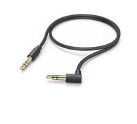 Câble de liaison "AluLine", jack 3,5 mm, mâle - mâle 90°, 0,5 m, Noir