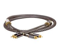 Câble de liaison audio Dynavox Black Line [2x Cinch-RCA mâle - 2x Cinch-RCA mâle] 0.60 m or, noir