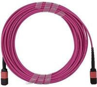 Câble de liaison compatible Alcatel-Nokia 3HE13592AA BlueOptics LWL, MPO/UPC à MPO/UPC, 3 mètres, multimode G50/125µm, OM4, fibre de marque, 3.0mm LSZH magenta, 12 âmes, type B, connecteur MPO sans br