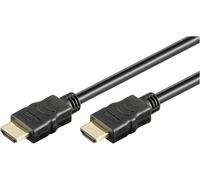 Câble de liaison Goobay HDMI Fiche mâle HDMI-A 5 m noir 61161 4K UHD, doré, eARC Câble HDMI