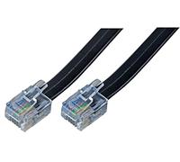 Câble de liaison modulaire RJ12 mâle vers RJ12 mâle, 5 m, noir