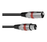 Câble de liaison - OMNITRONIC - 3022047R - 1x XLR mâle 3 pôles - 1x XLR femelle 3 pôles - 3.00 m noir