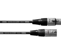 Câble de liaison XLR [1x XLR femelle - 1x XLR mâle] Cordial CFM1FM noir 1.00 m