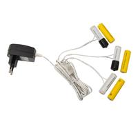 Câble de luminaire noir compatible LED 2xAA