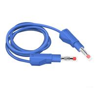 Câble de mesure banane 4 mm 20 A empilable isolant (bleu)