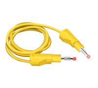 Câble de mesure banane 4 mm 20 A empilable isolant (jaune)